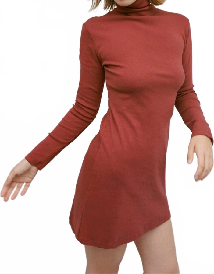 Gil Rodriguez Turtleneck Bellevue Mini Dress In Dahlia