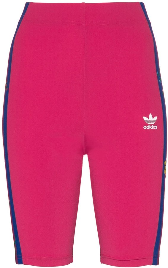 pink adidas biker shorts