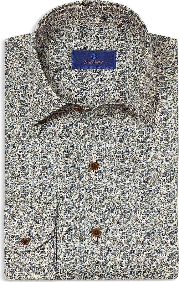 David Donahue Printed Sport Shirt
