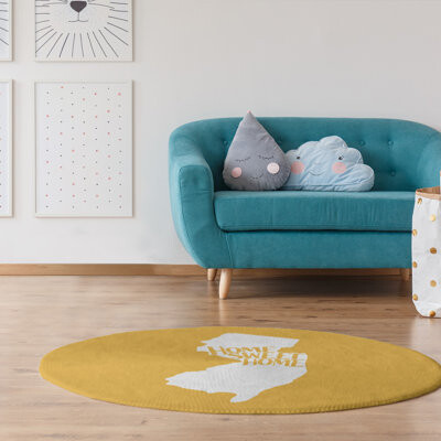 East Urban Home Home Sweet New Jersey Poly Chenille Rug