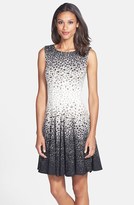 Thumbnail for your product : Eliza J Print Ponte Knit Fit & Flare Dress (Online Only)