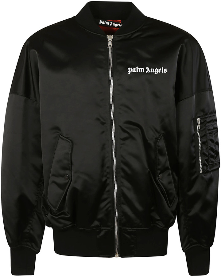 Palm Angels Logo Oversized Bomber - ShopStyle Jackets