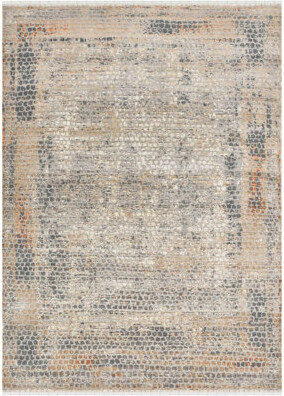 AMER Rugs Hermitage Clara Light Gray Hand-Knotted Wool/Viscose Area Rug