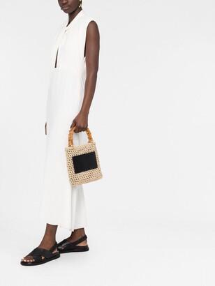 Jil Sander Bamboo-Handle Woven Tote - ShopStyle
