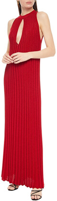 Missoni Cutout Metallic Ribbed-knit Maxi Dress