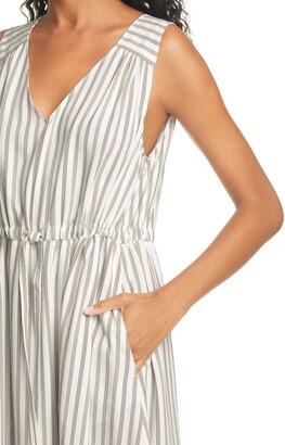Nordstrom Signature Laurelhurst Stripe Linen Blend Dress