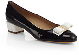 Thumbnail for your product : Ferragamo Vara Bicolor Patent Leather Pumps