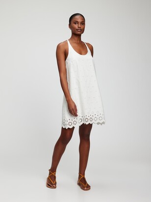 White Scalloped Hem Women's Dresses | ShopStyle