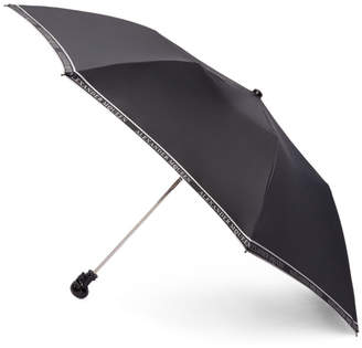 Alexander McQueen Black Selvedge Collapsible Umbrella