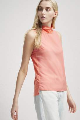 French Connection Crepe Light Mock Neck Top