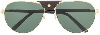 Cartier Santos de aviator-frame sunglasses