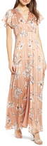 Thumbnail for your product : 4SI3NNA the Label Floral Satin Maxi Dress