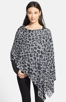 Thumbnail for your product : White + Warren Paw Pattern Two-Way Cashmere Poncho