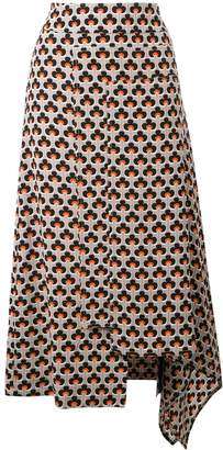 Marni Portrait print asymmetric skirt