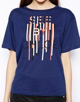 Thumbnail for your product : See by Chloe Logo 3/4 Sleeve T-Shirt
