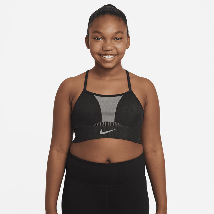 Nike Big Kids' (Girls') Sports Bra in Black - ShopStyle