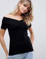 Thumbnail for your product : ASOS Design Off Shoulder Fitted Top