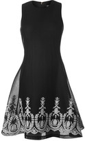 dkny black and white dress