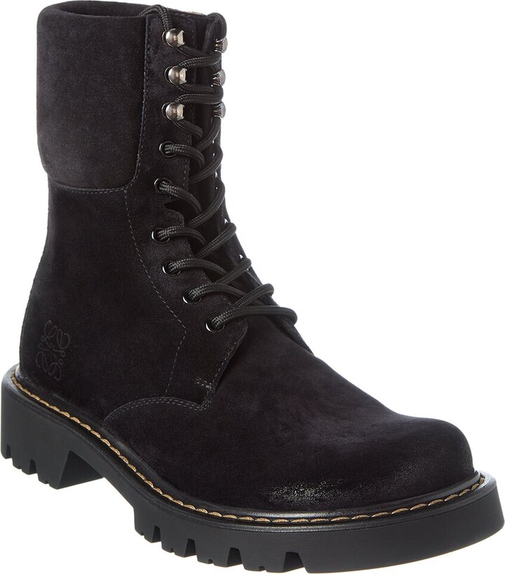 Loewe Sierra Suede Combat Boot