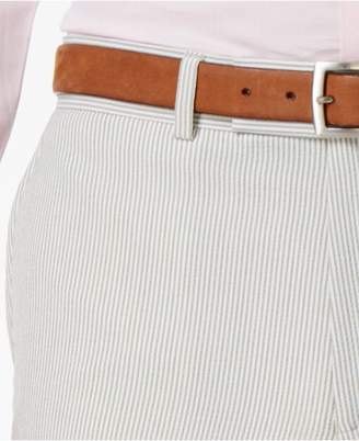 Nick Graham Men's Slim-Fit Stretch Sage and White Seersucker Suit