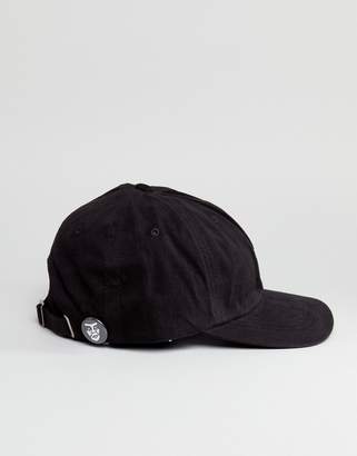 Obey Small Logo 6 Panel Cap In Black