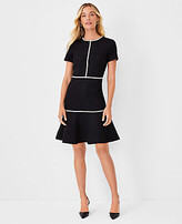 Thumbnail for your product : Ann Taylor Contrast Trim Tweed Flounce Dress
