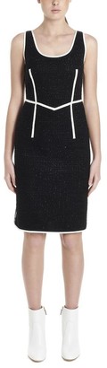 Boutique Moschino Contrasting Piping Tweed Dress