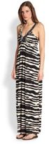 Thumbnail for your product : Design History Tie-Dye Zebra-Print Jersey Maxi Dress
