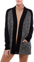 Thumbnail for your product : Sofia Cashmere Color Block Marled Knit Cashmere Cardigan