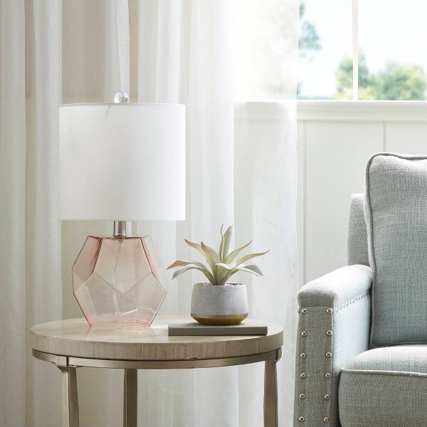 510 Design BellaTableLamp(IncludesLEDLightBulb)Pink:510Design,ModernBedsideLightingwithDrumShade