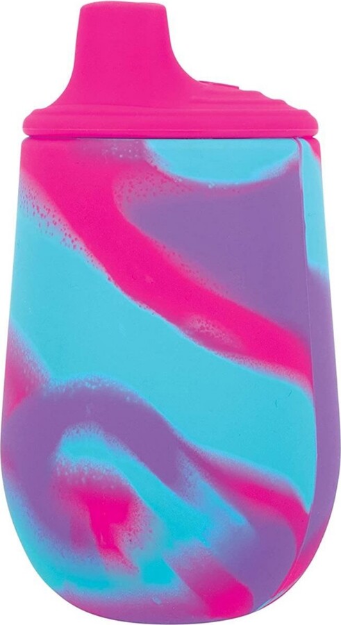 Nuby Silicone Tie-dye Baby First Training Cup, 6oz, Pink/Purple