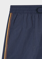 Thumbnail for your product : Paul Smith Men's Navy Swim Shorts With 'Artist Stripe' Trim