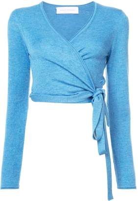 Marina Moscone V-neck wrap sweater