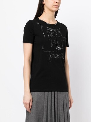 Tシャツ・カットソー YOHJI YAMAMOTO Contrast sleeve t-shirt Black Yohji Yamamoto Contrast Sleeve T-Shirt Black | wananluxury