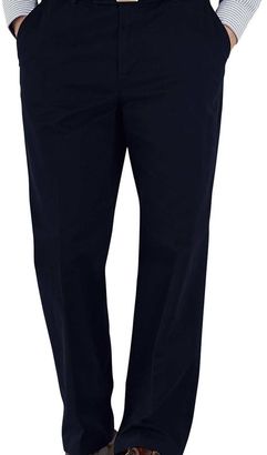Charles Tyrwhitt Navy classic fit flat front weekend chinos