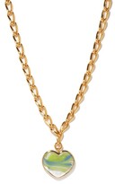 Thumbnail for your product : Tohum Cuore 24kt Gold-plated Heart Pendant Necklace - Green Gold