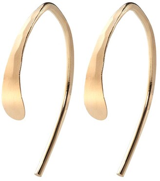 Melissa Joy Manning 14K yellow gold Wishbone earrings