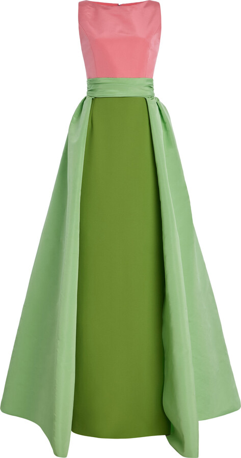 Convertible Silk-Faille Gown