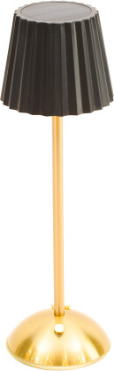 14.5in Indoor Outdoor Solar Powered And Usb Rechargeable Pleated Lamp