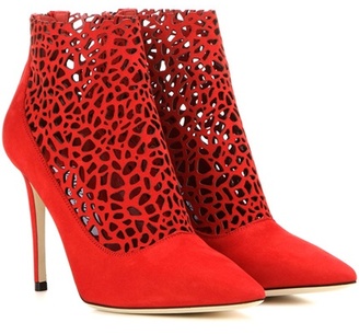 Jimmy Choo Maurice 100 cut-out suede ankle boots