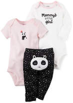 Thumbnail for your product : Carter's 3-Pc. Cotton Panda Bodysuits and Pants Set, Baby Girls