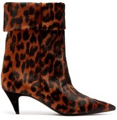 Thumbnail for your product : Saint Laurent Charlotte Leopard-print Calf-hair Ankle Boots - Leopard