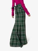 Thumbnail for your product : Rosie Assoulin tie back check maxi skirt