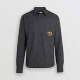 Thumbnail for your product : Burberry Embroidered Crest Flannel Shirt