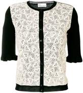 Red Valentino heart laced cardigan 