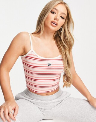 Puma Downtown cami in pink stripe - ShopStyle Tops