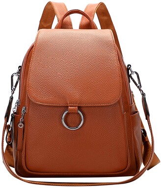 Ladies GENUINE REAL LEATHER Rucksack Backpack Shoulder Bag Fashion Handbag UK 