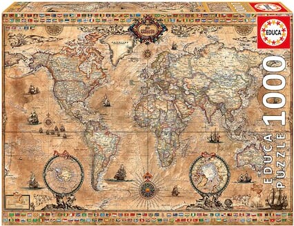 Educa Antique World Map 1