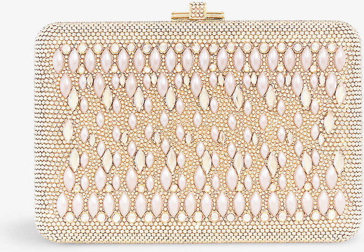 Judith Leiber Crystal-Embellished Slim Slide Clutch Bag - ShopStyle