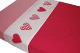 Thumbnail for your product : Taftan Hearts Checks Top Sheet 120 x 150cm (Dark Pink)